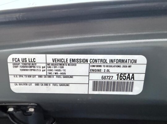 JEEP WRANGLERS ANNÉE 2026 4 CYLINDRE